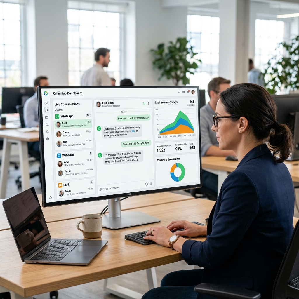 NextGenSwitch Chat Automation multi-channel conversations dashboard