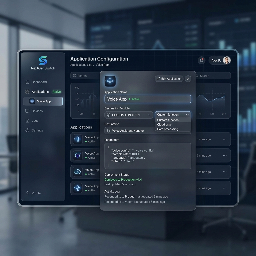 NextGenSwitch Application Interface
