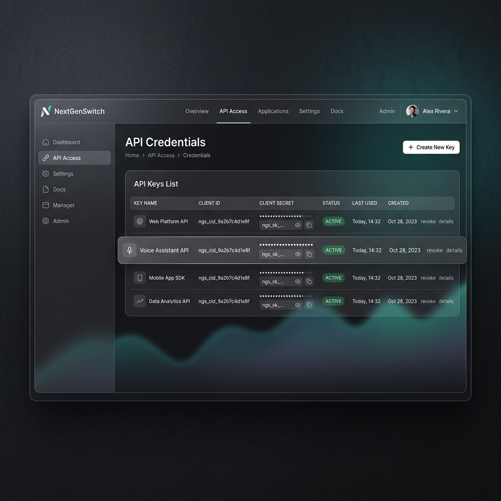 Virtual Voice Assistant API Request Structure
