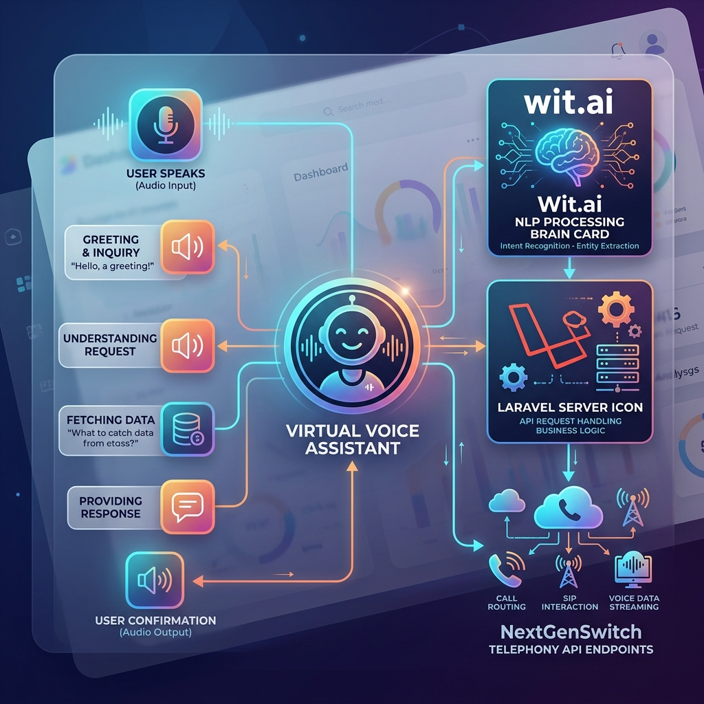 Virtual Voice Assistant Flow Diagram