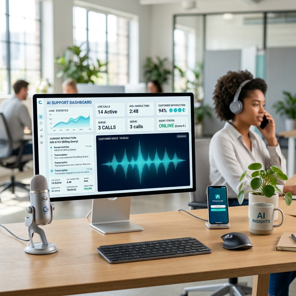NextGenSwitch AI Voice Agent active speaking interface