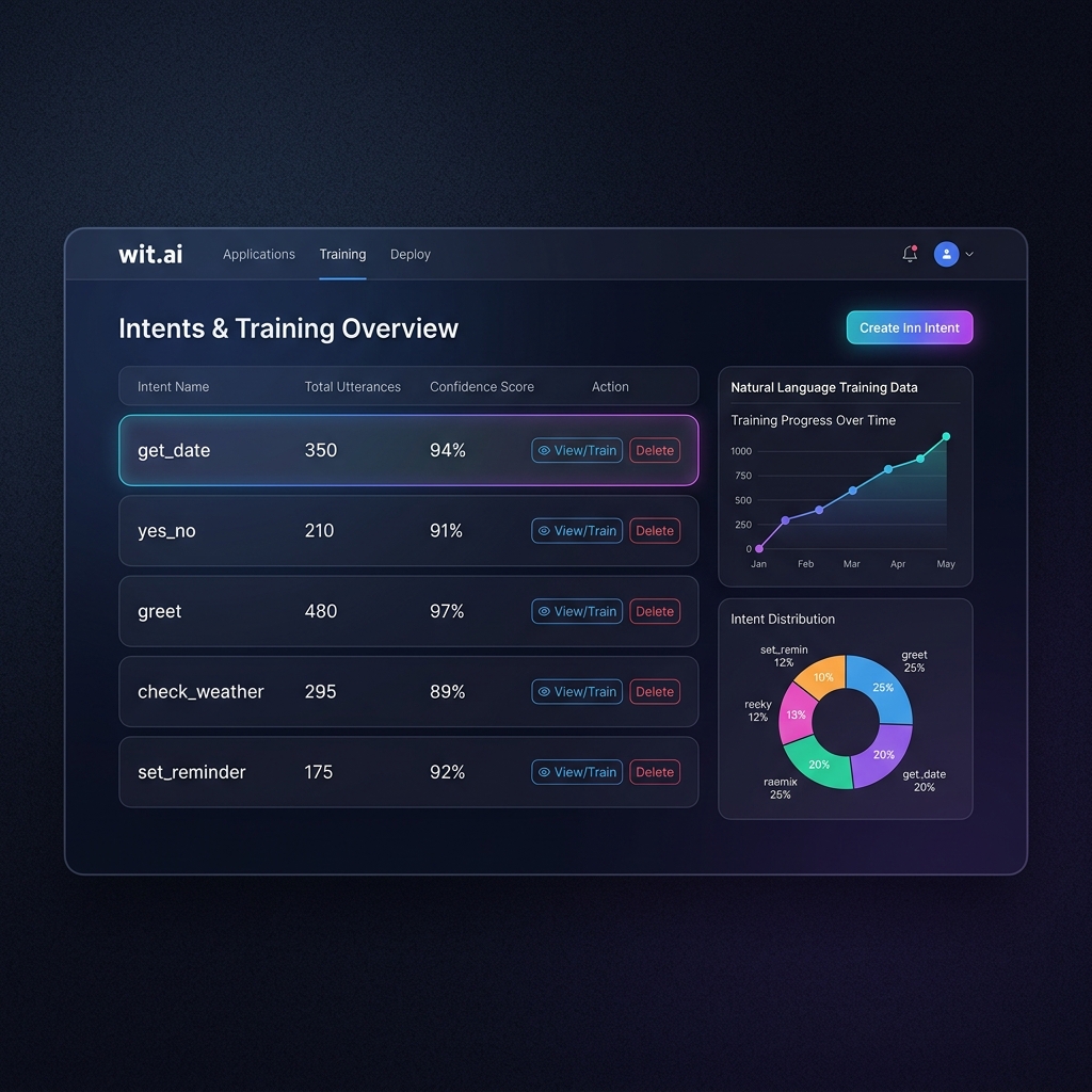 Wit.ai Intent Generation Interface