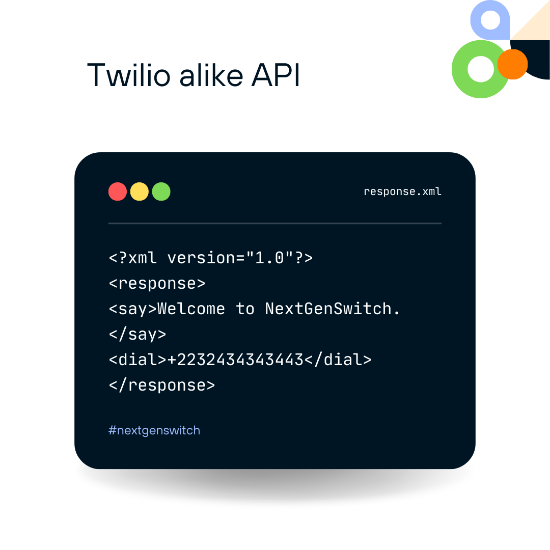 Use the SAY and PLAY verbs for voice responses